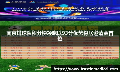 南京排球队积分榜领跑以93分优势稳居邀请赛首位